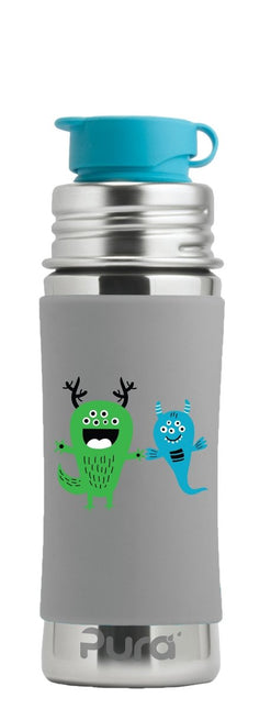 Pura Drinkfles Aqua/Monster 325Ml Rvs koop je bij Babywinkel