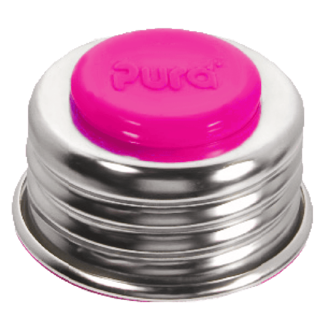Pura Flessendop Universal Lid Schroefdop+Afsluitdisk Pink koop je bij Babywinkel