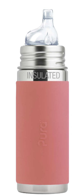 Pura Thermosfles Rvs 260 Ml Tuitspeen Rose Sleeve koop je bij Babywinkel