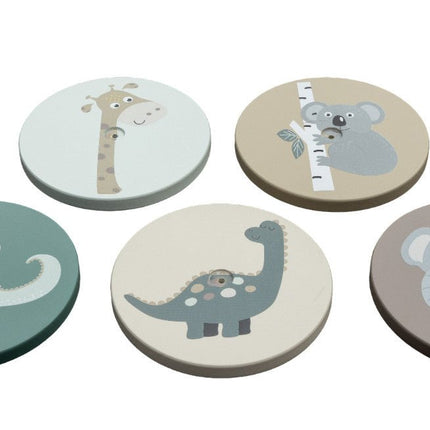 JeP Kids Houten Speelgoed Ring Gooien Taupe/Green koop je bij Babywinkel