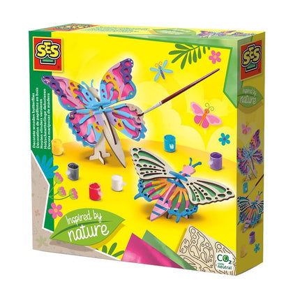 SES Creative Knutselpakket Houten Vlinders Versieren koop je bij Babywinkel
