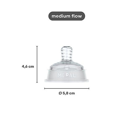 Set flesspeen Mepal Mio 2 - delig medium flow - transparant koop je bij Babywinkel