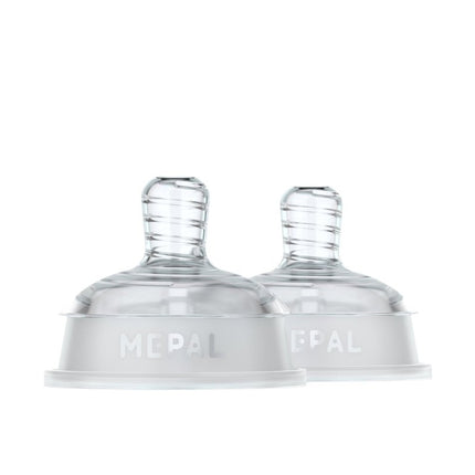 Set flesspeen Mepal Mio 2 - delig slow flow - transparant koop je bij Babywinkel