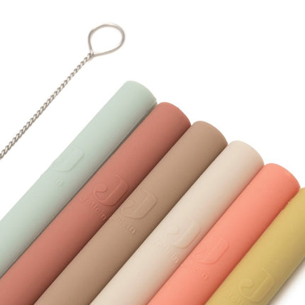 Siliconen Rietjes Multicolour - 6 - Pack koop je bij Babywinkel