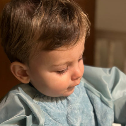 Silly Billyz Slabbetje Small Met Lange Mouwen Dusty Blue koop je bij Babywinkel