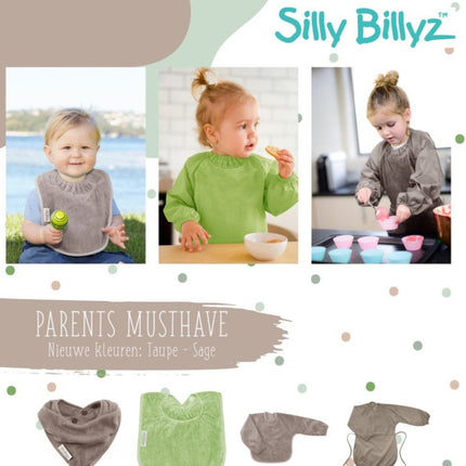 Silly Billyz Slabbetje Bandana Taupe koop je bij Babywinkel