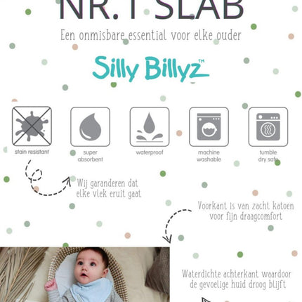 Silly Billyz Slabbetje Large Sage koop je bij Babywinkel