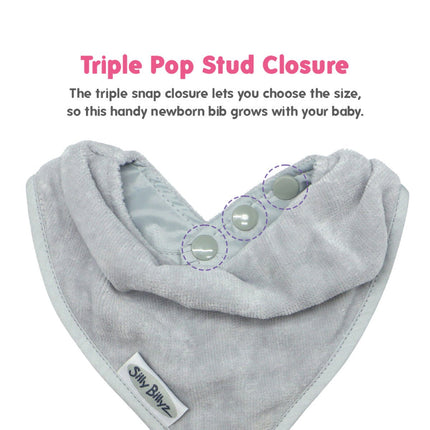 Silly Billyz Slabbetje Bandana Silver koop je bij Babywinkel