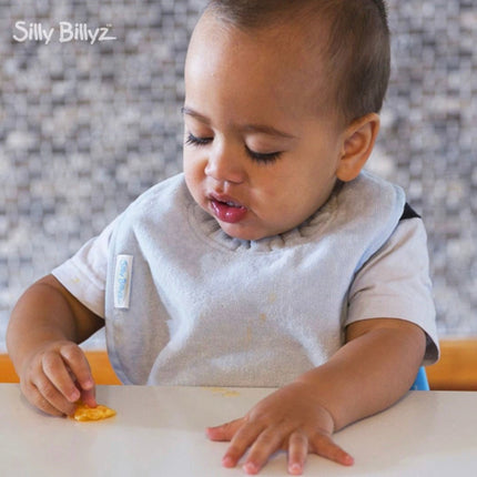 Silly Billyz Slabbetje Large Silver koop je bij Babywinkel