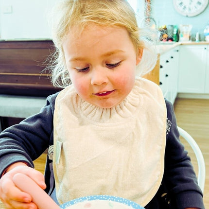 Silly Billyz Slabbetje Large White Sand koop je bij Babywinkel