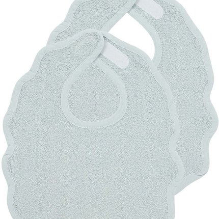 Meyco Slabbetje Wavy Grey Blue 2St koop je bij Babywinkel