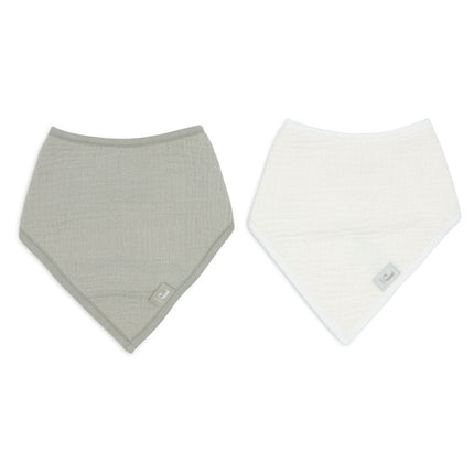 Jollein Slabbetje Olive Green/Oatmeal - 2 Stuks koop je bij Babywinkel