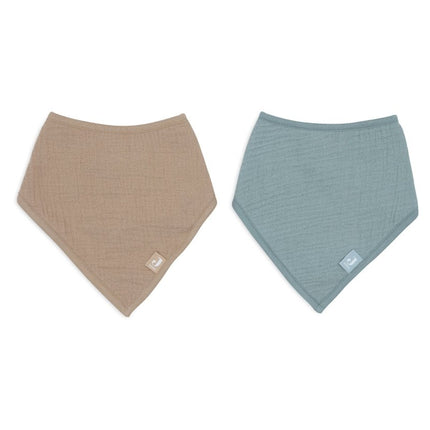 Jollein Slabbetje Sea Green/Biscuit - 2 Stuks koop je bij Babywinkel