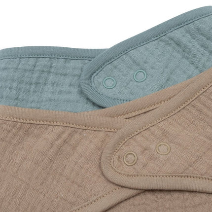 Jollein Slabbetje Sea Green/Biscuit - 2 Stuks koop je bij Babywinkel