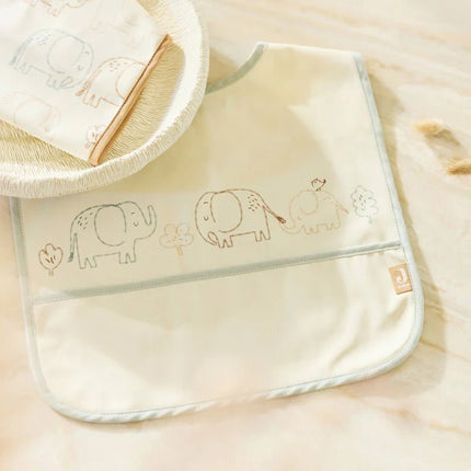 Jollein Slabbetje Elephant Tales Waterproef 2St koop je bij Babywinkel