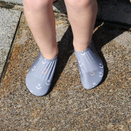 Slipstop Waterschoentjes Smiley Grey Boys koop je bij Babywinkel
