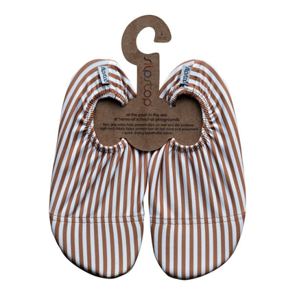 Slipstop Waterschoentjes Cognac Stripe koop je bij Babywinkel