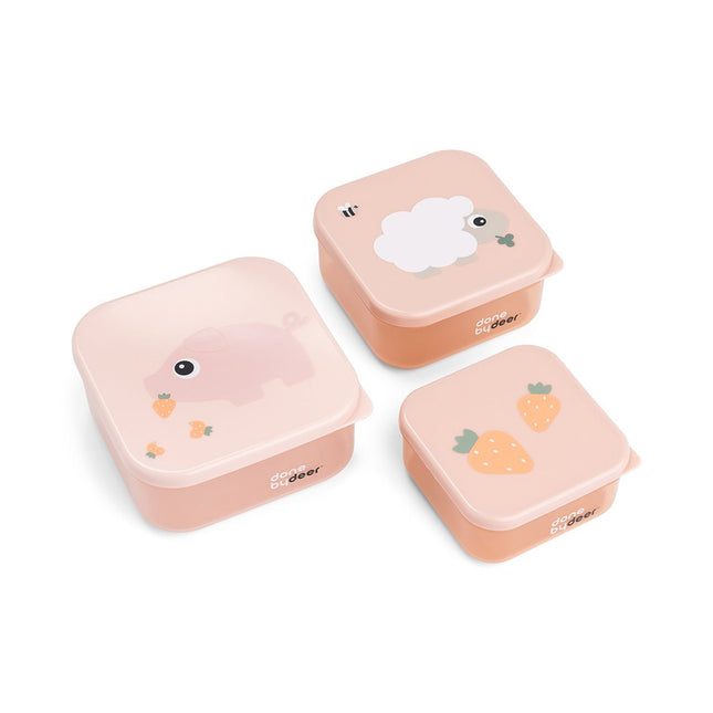 Done by Deer Snackbakje Tiny Farm Roze 3St koop je bij Babywinkel