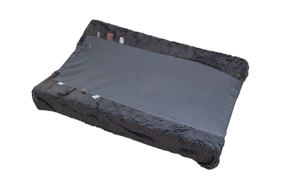 Snoozebaby Aankleedkussenhoes Happy Dressing Storm Grey 45x70cm koop je bij Babywinkel