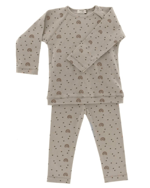 Snoozebaby Baby Pyjama Smokey Green Rainbow koop je bij Babywinkel