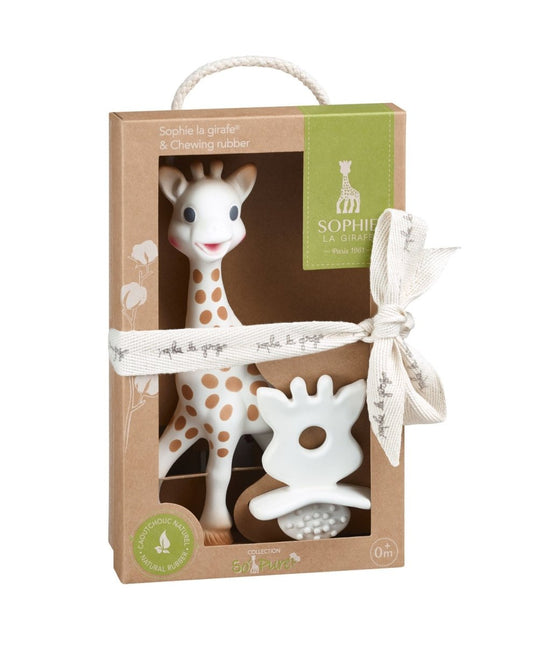 Sophie de Giraf Bijtring Pure Bijtrubber, Geschenkdoosje Met Strik koop je bij Babywinkel