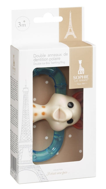Sophie de Giraf Bijtspeeltje Dubbele Koelbijtring koop je bij Babywinkel