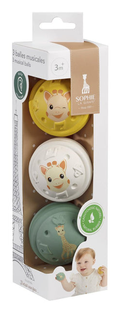 Sophie de Giraf Sensorisch Speelgoed Speelballen met Geluid 3St koop je bij Babywinkel
