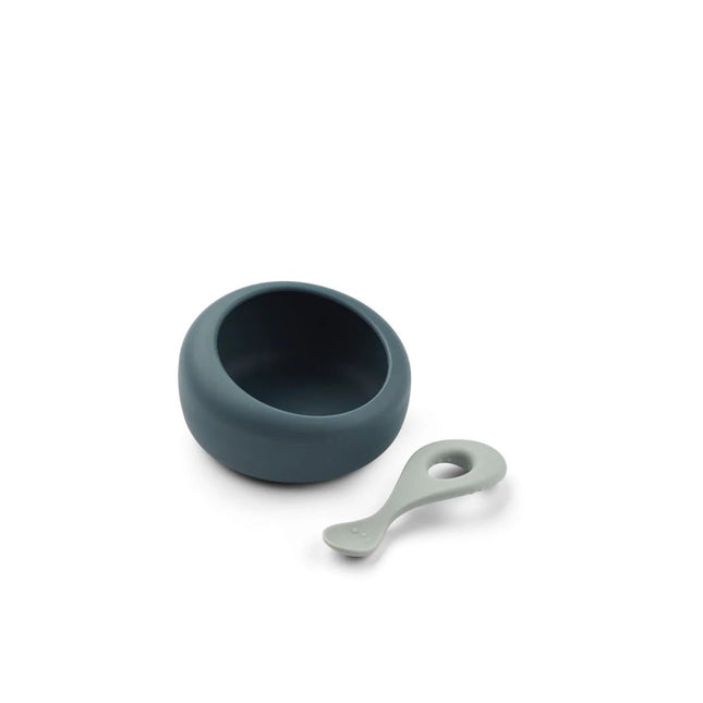 Liewood Kinderservies Set Sparia Whale Blue/ Dove Blue koop je bij Babywinkel