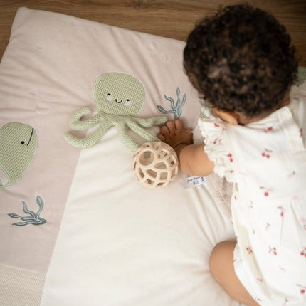 Speelbal oud roze/warm linen - 2 - pack koop je bij Babywinkel