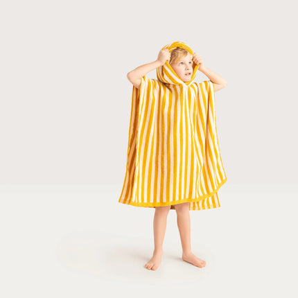Swim Essentials Badcape Baby Luxe Beach Yellow Stiped koop je bij Babywinkel