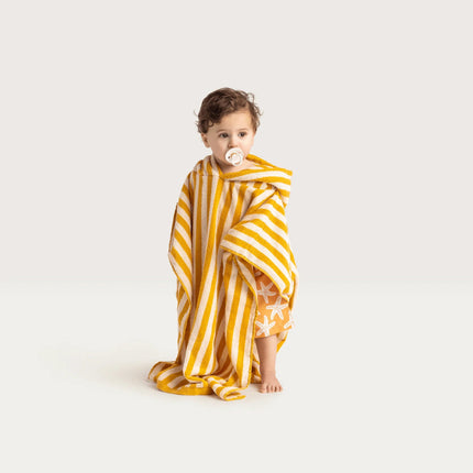 Swim Essentials Badcape Baby Luxe Beach Yellow Stiped koop je bij Babywinkel