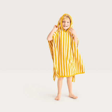 Swim Essentials Badcape Baby Luxe Beach Yellow Stiped koop je bij Babywinkel