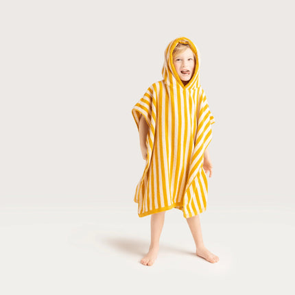 Swim Essentials Badcape Baby Luxe Beach Yellow Stiped koop je bij Babywinkel