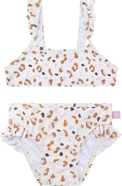 Swim Essentials Bikini Kind Panterprint Off White Kahki koop je bij Babywinkel