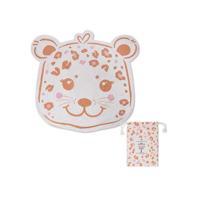 Swim Essentials Gevormd Strandlaken – Beige Leopard (140 cm) koop je bij Babywinkel