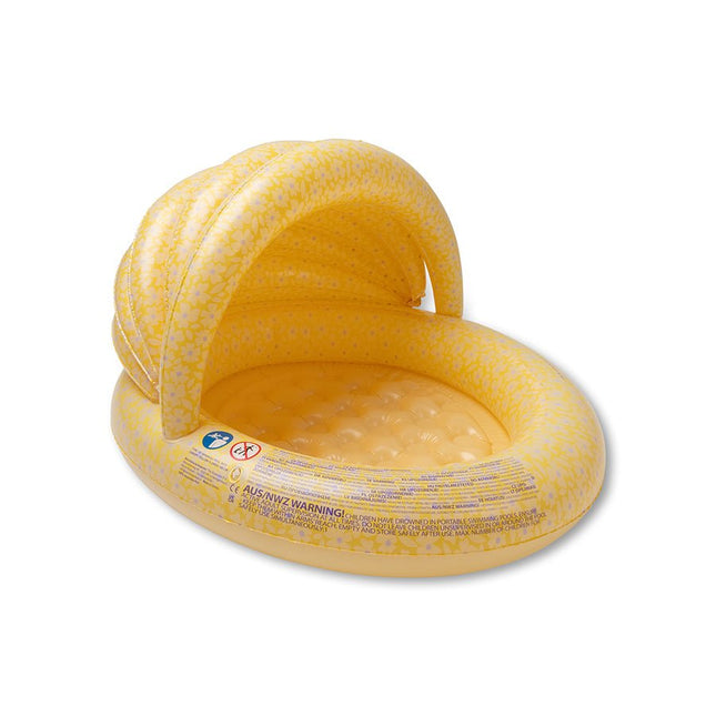 Swim Essentials Kinderzwembad – Yellow Florish met Overkapping koop je bij Babywinkel
