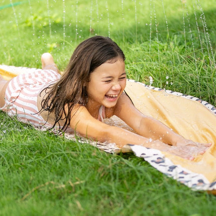 Swim Essentials Waterglijbaan Luipaard Beige Met Sproeiers 5,5M koop je bij Babywinkel