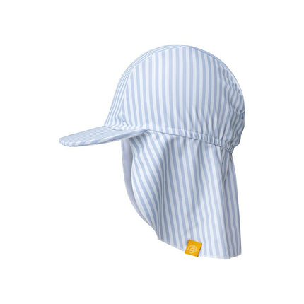 Swim Essentials Zonnehoedje Baby Uv Light Blue Stiped Neck Protection koop je bij Babywinkel
