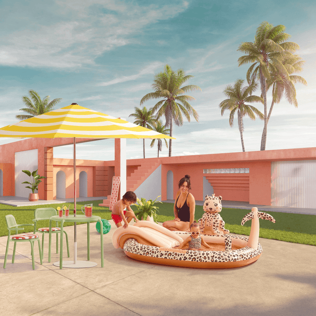 Swim Essentials Zwembad Kind Glijbaan Panterprint 2,10M koop je bij Babywinkel