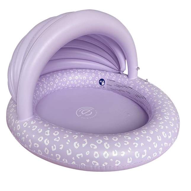 Swim Essentials Zwembad Lila Leopard 100 Dia met Zonneklep koop je bij Babywinkel