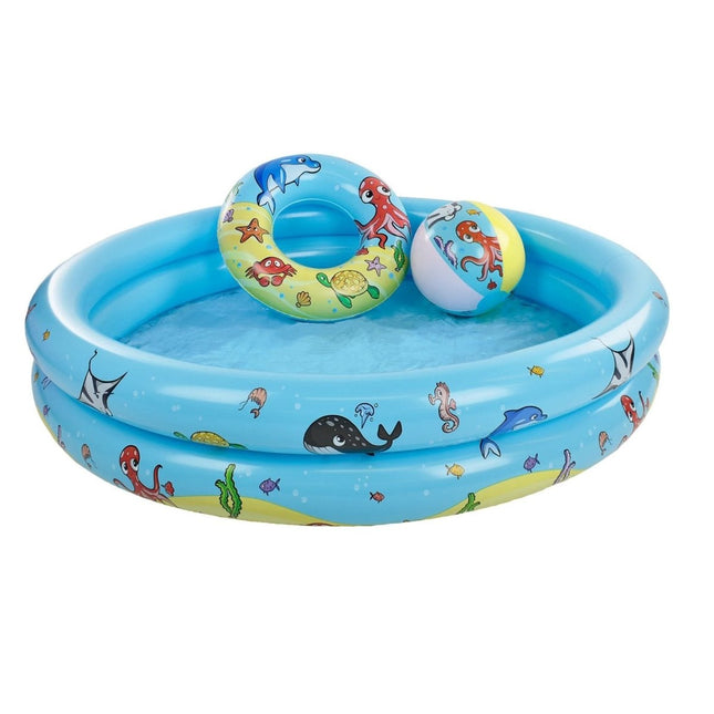 Swim Essentials Zwembad Set Met Strandbal En Zwemband 3 Delig koop je bij Babywinkel