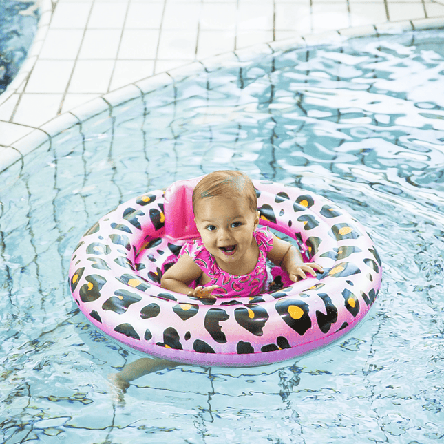 Swim Essentials Zwemband Baby Panterprint Rose Goud 69Cm koop je bij Babywinkel