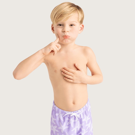 Swim Essentials Zwembroek Kind Lila Sea Stars Shorts koop je bij Babywinkel