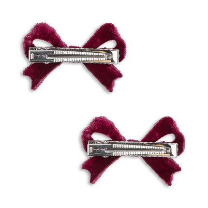 <tc>Konges Sløjd</tc> 2 Pack Pearly Bow Hair Clips Sangria