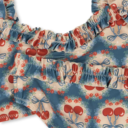 <tc>Konges Sløjd</tc> Bikini Kind Maya Grs Cherry Bow Blue