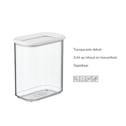 <tc>Mepal</tc> Modula opbevaringsboks 1500 ml, hvid