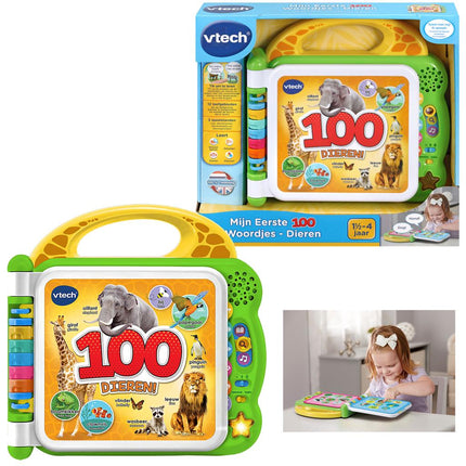 Vtech Baby Boekje Mijn Eerste 100 Woordjes Dieren koop je bij Babywinkel