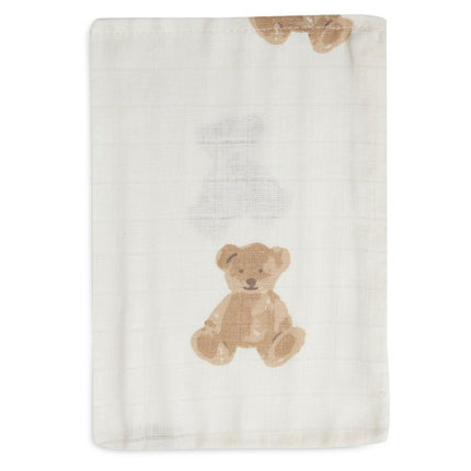 Jollein Washandje Teddy Bear 3 Stuks Hydrofiel koop je bij Babywinkel