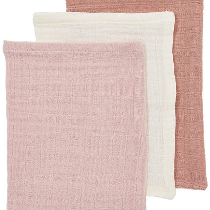 Meyco Washandje Soft Rose/Rose/Natural 20X17Cm 3St koop je bij Babywinkel
