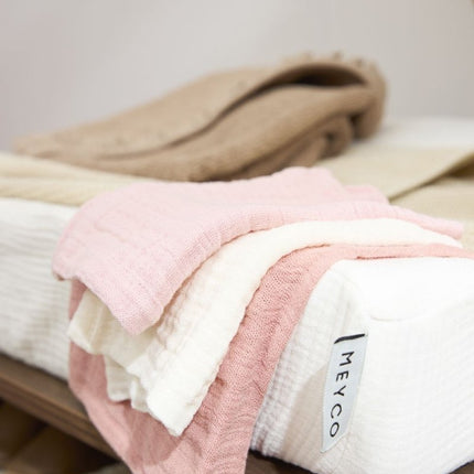 Meyco Washandje Soft Rose/Rose/Natural 20X17Cm 3St koop je bij Babywinkel